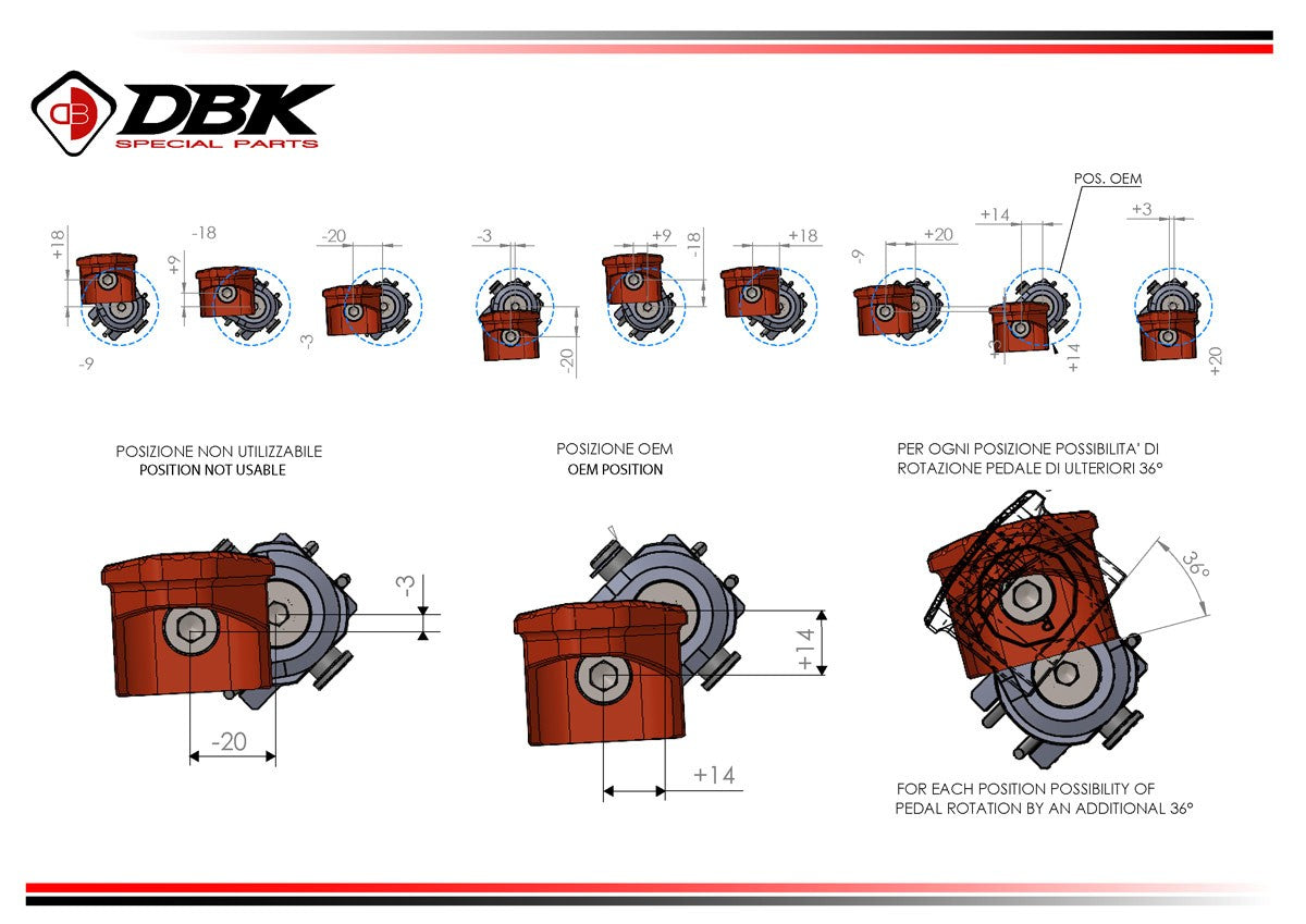 KPDM08 BMW R1300GS Touring Adjustable Pilot Footpegs Kit