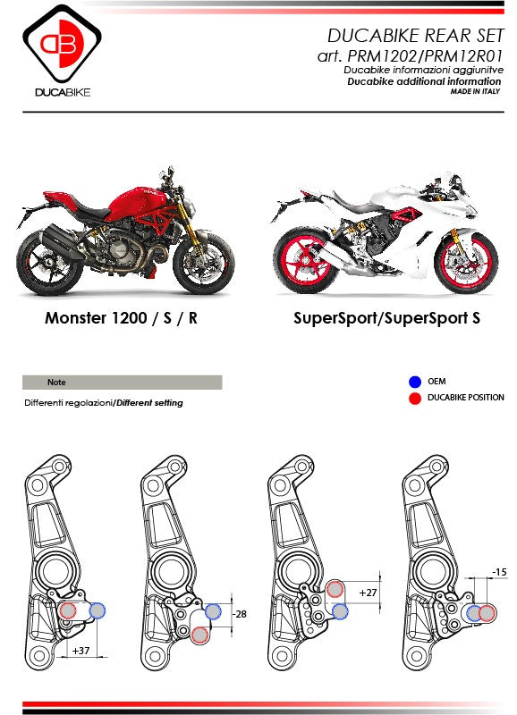 PRM1202 Adjustable Rearset M1200 My17