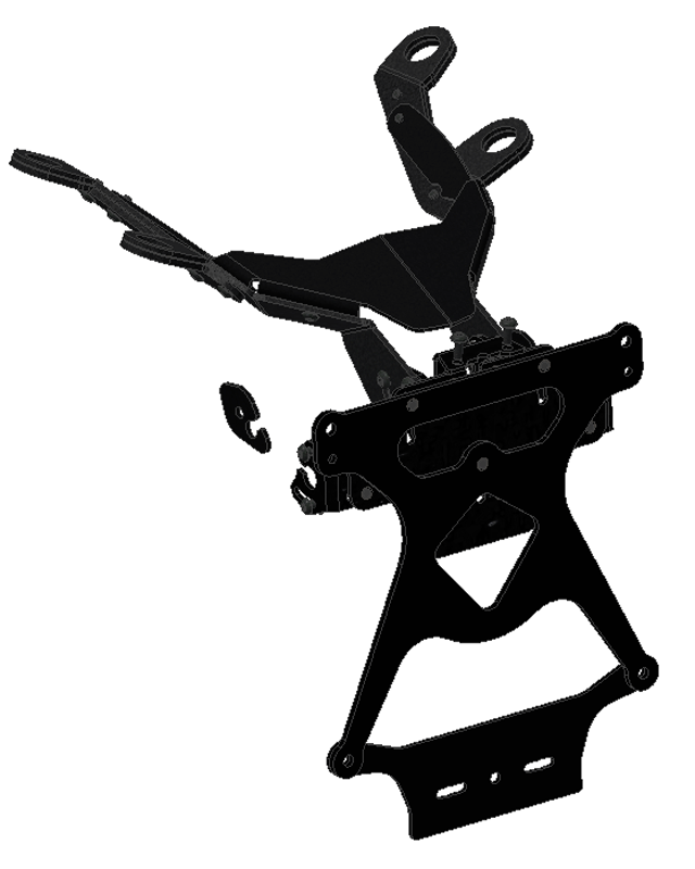 PRT07 M821 Adjustable License Plate Holder Short