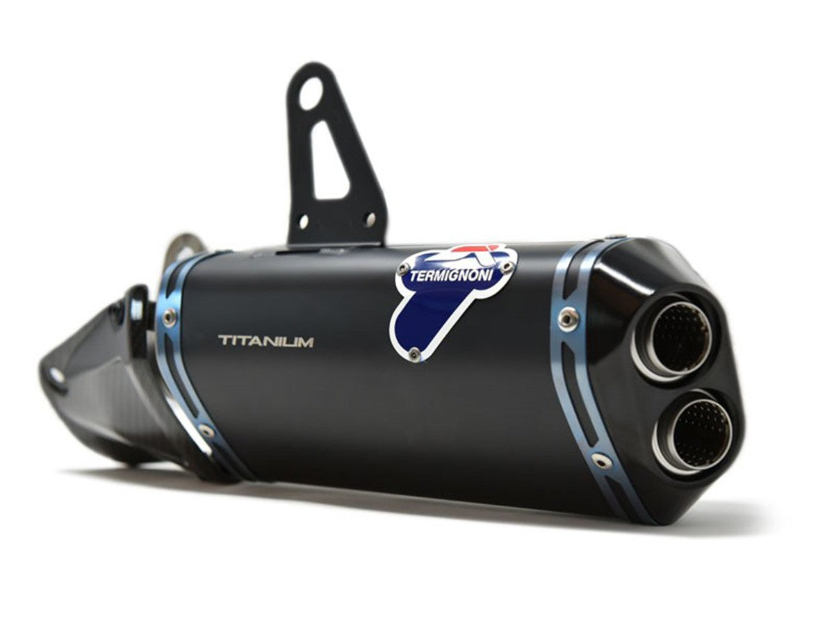 D18409400INA Termignoni Black Titanium Silencers Ducati Panigale V4