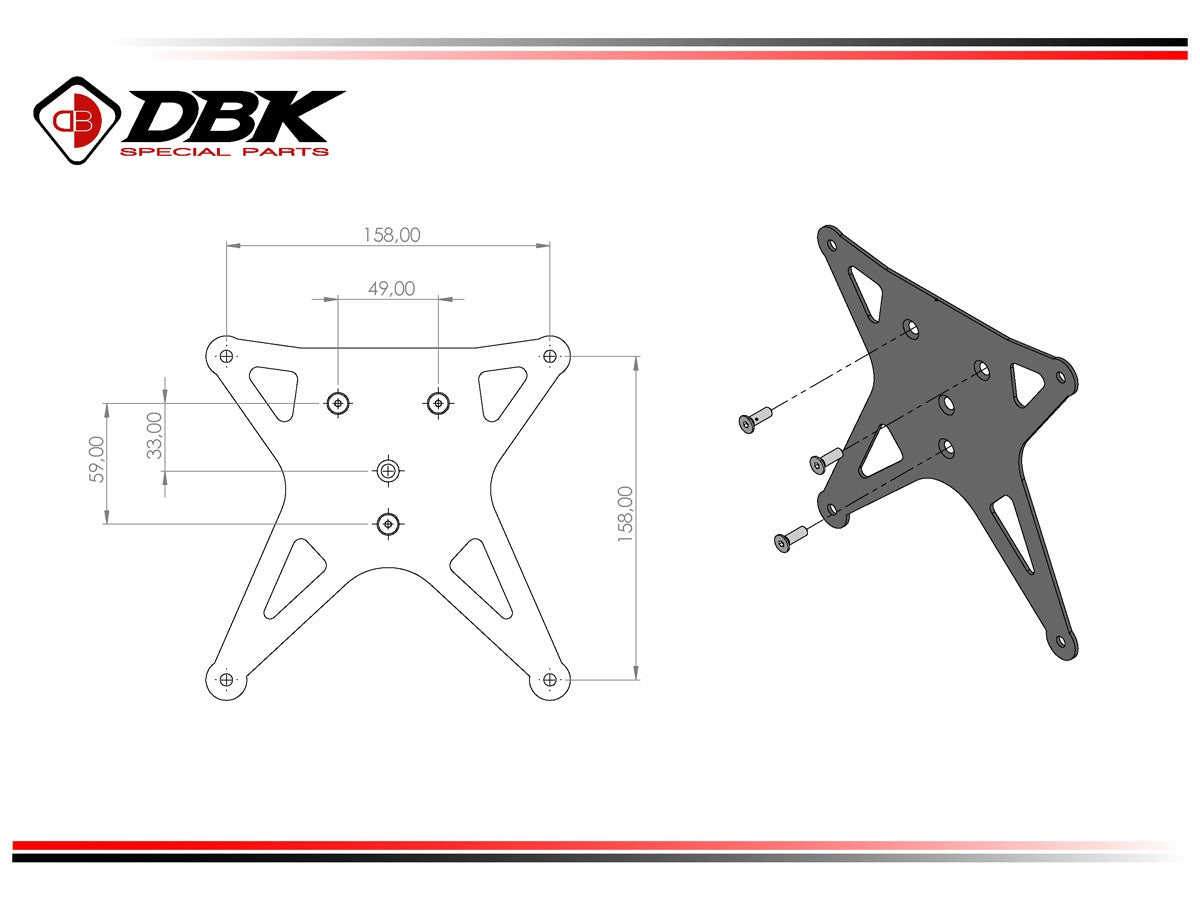 Rprt084 Italian License Plate Mount Kit