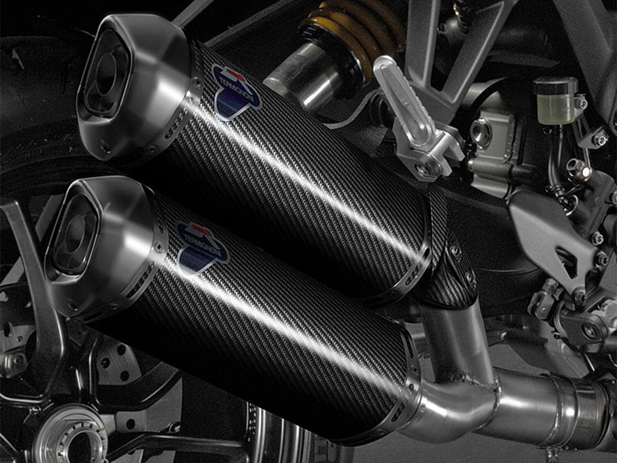 012CR Pair Of Termignoni Racing Silencers Carbon Ducati Monster 1100 Evo