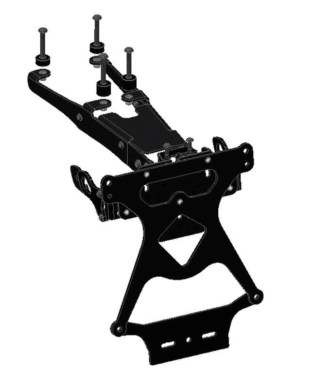 PRT02 899/1199/959/1299 Adjustable License Plate Holder