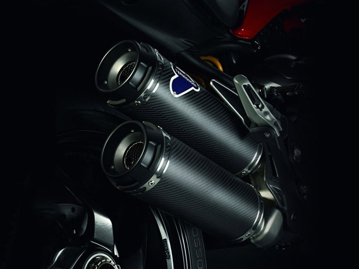 003CO Pair Of Homologated Carbon Termignoni Exhaust Ducati Monster 1200