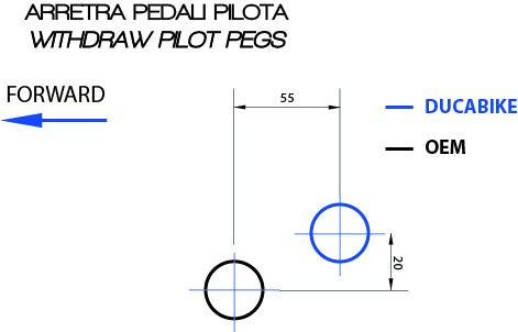 PAP03D Backwards Kit Rearset Xdiavel