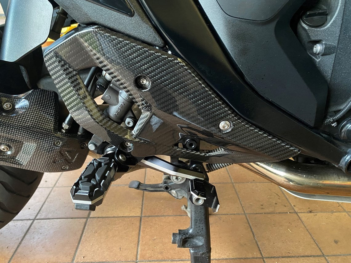 BMW R1300GS Glossy Carbon Heel Guards