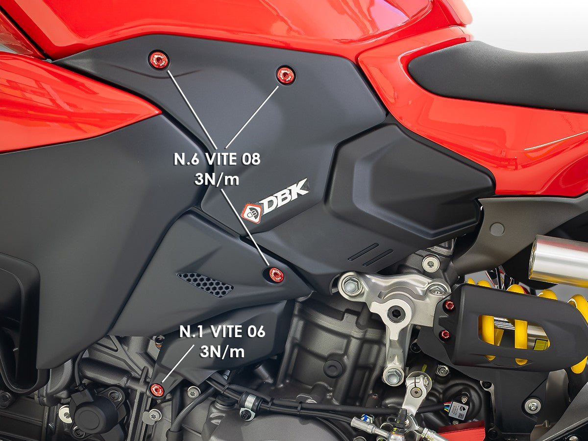 Ducati Streetfighter V2 2025 Side Fairing Screw Kit