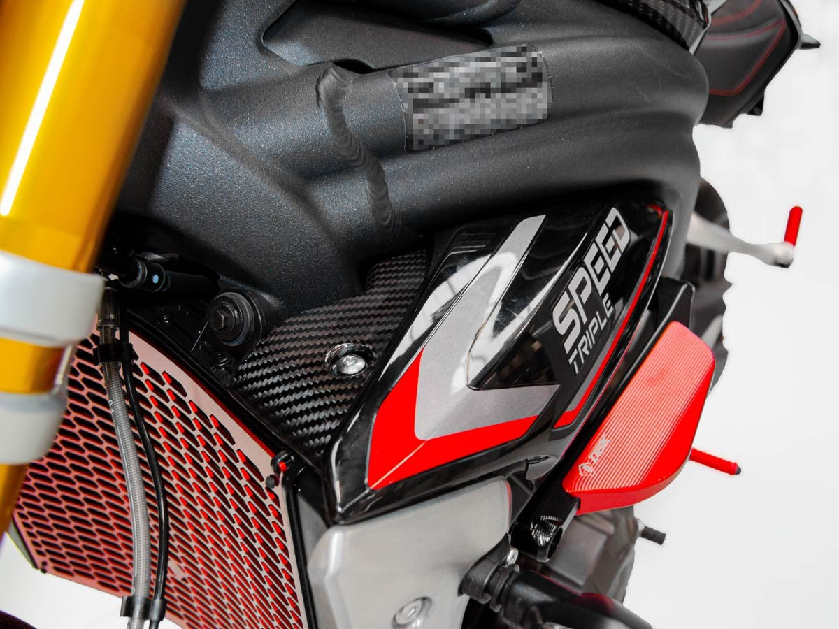 CRB68L Internal Radiator Panels Triumph St Glossy Carbon Side Panels
