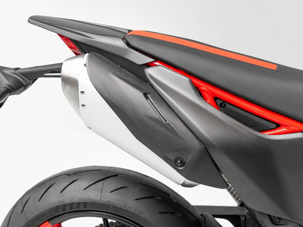 CRB162O HM 698 Mono Matt Carbon Exhaust Top Guards