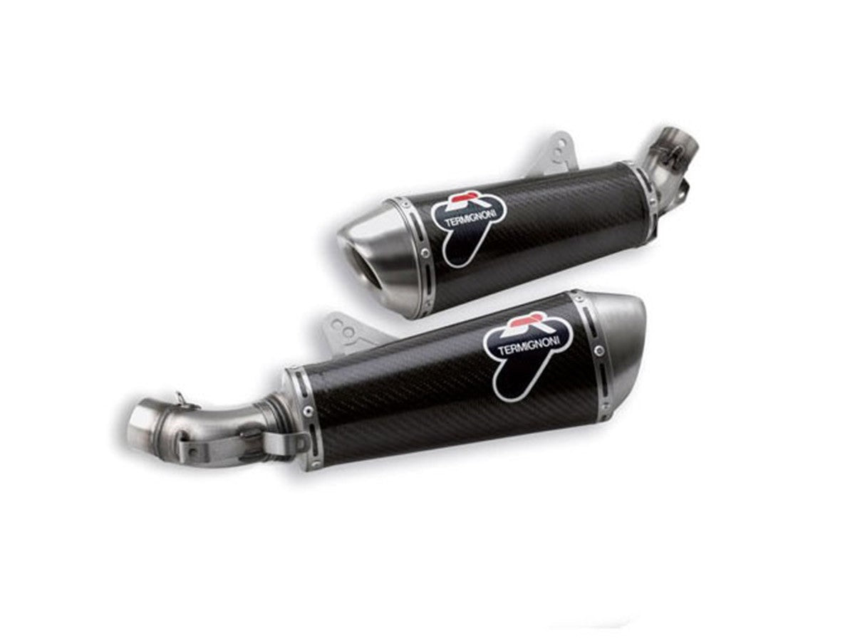 013CR Pair Of Termignoni Racing Silencers Carbon Ducati Monster