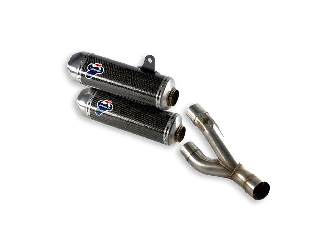 012CR Pair Of Termignoni Racing Silencers Carbon Ducati Monster 1100 Evo