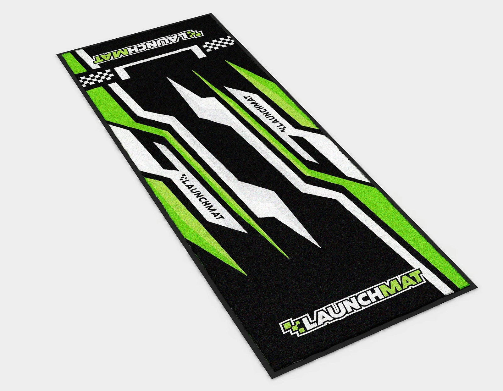 Launchmat Carpeted Motorcycle Mats (Lightning Design)