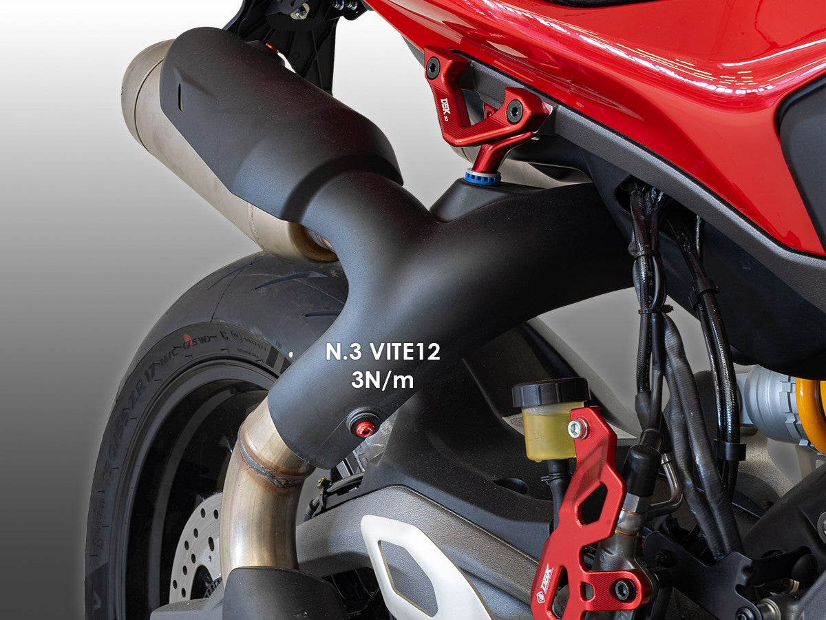 KVT115 Panigale V2 MY 2025 Exhaust Mufflers Covers Screws Kit