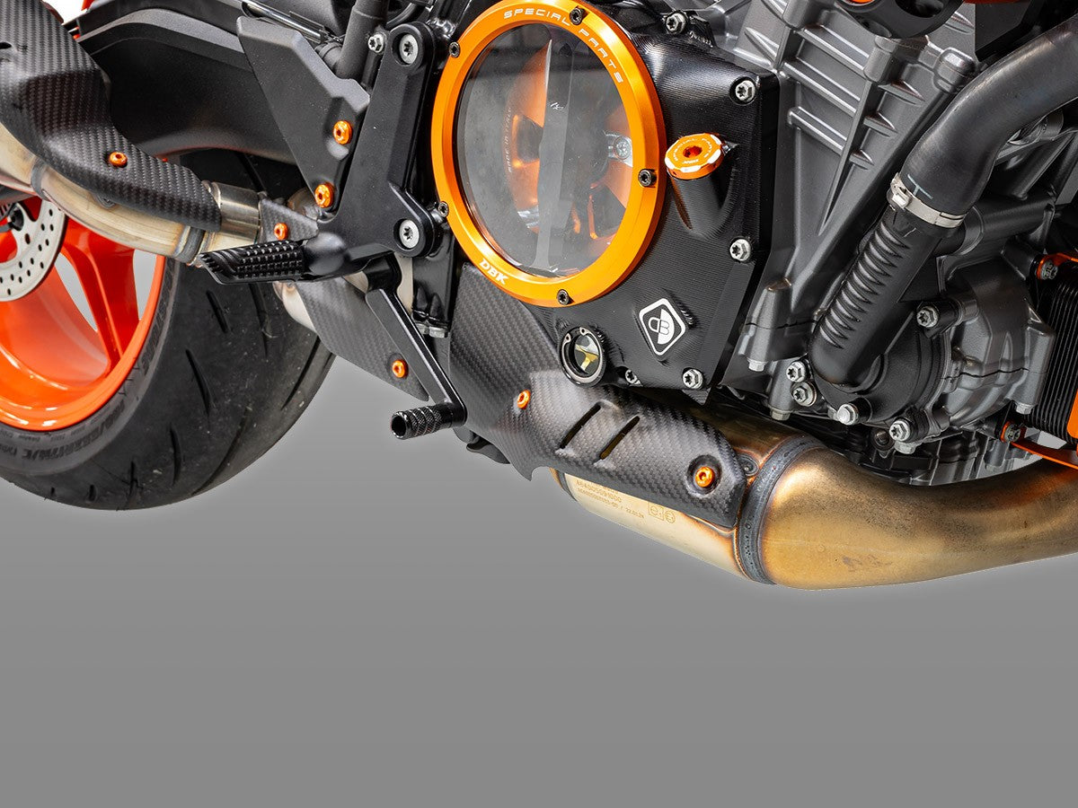 CRB136O - KTM 990 DUKE MATT CARBON EXHAUST COVER