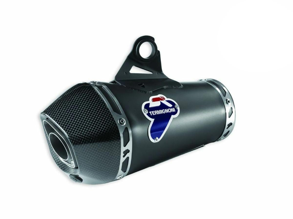 053TRBB Black Titanium Racing Silencer Termignoni Ducati Scrambler 800 Monster 797 Euro 5
