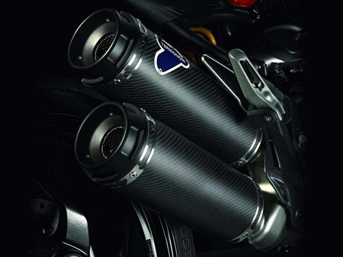 018CO - PAIR OF APPROVED CARBON SILENCERS TERMIGNONI DUCATI MONSTER 821