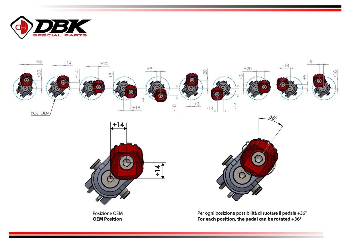 KPDM07 - BMW R1300GS SPORT ADJUSTABLE PILOT FOOTPEGS KIT