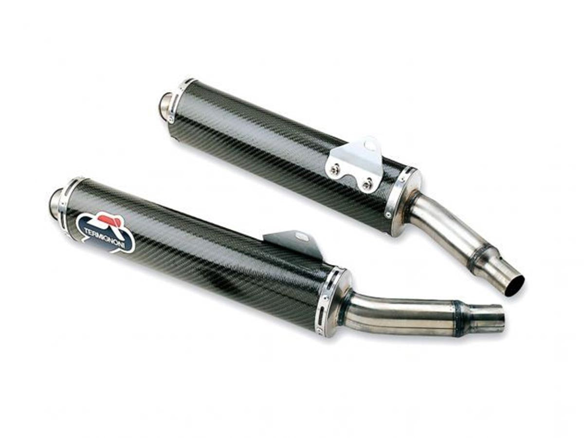 069CR - PAIR OF RACING CARBON SILENCERS TERMIGNONI DUCATI MONSTER MONSTER 620/695/750/800/900/1000/S4