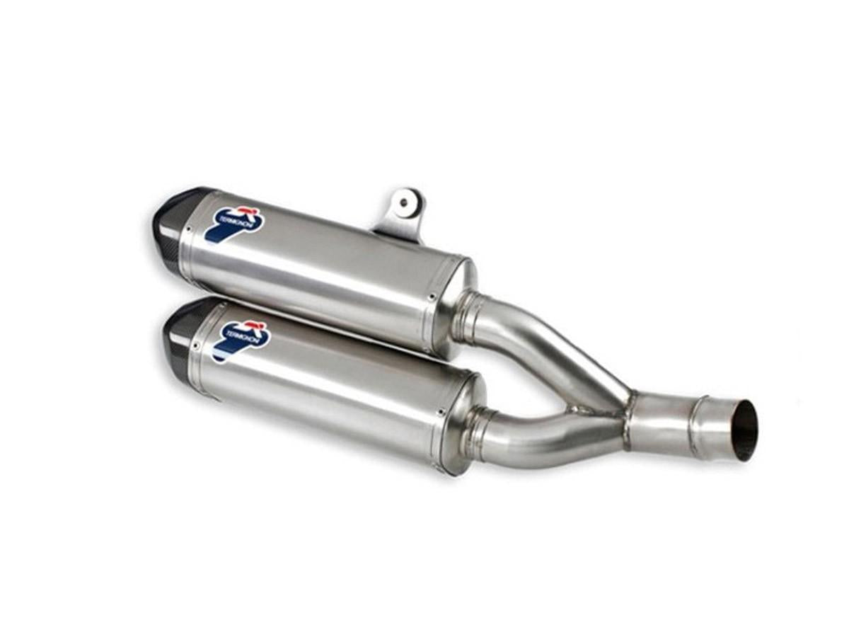 012IO - PAIR OF APPROVED SILENCERS TERMIGNONI STAINLESS STEEL DUCATI MONSTER 1100 EVO