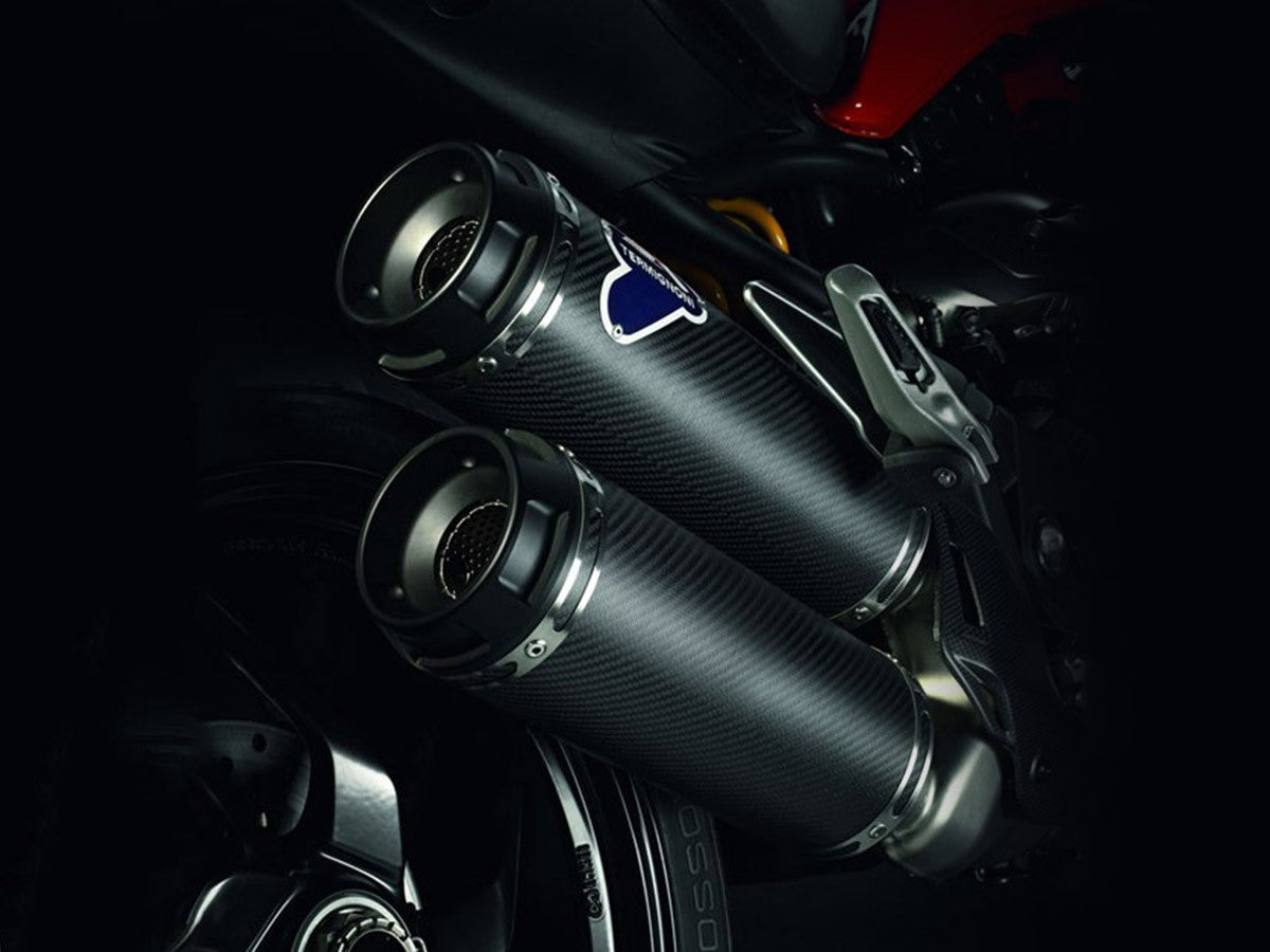 003CO - PAIR OF HOMOLOGATED CARBON TERMIGNONI EXHAUST DUCATI MONSTER 1200