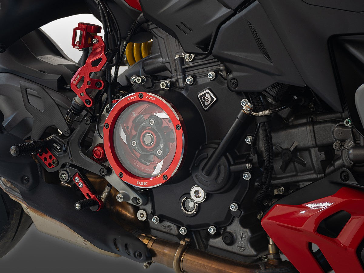 Ccdvl18 Ducati V2 Clear Clutch Cover Evo LED