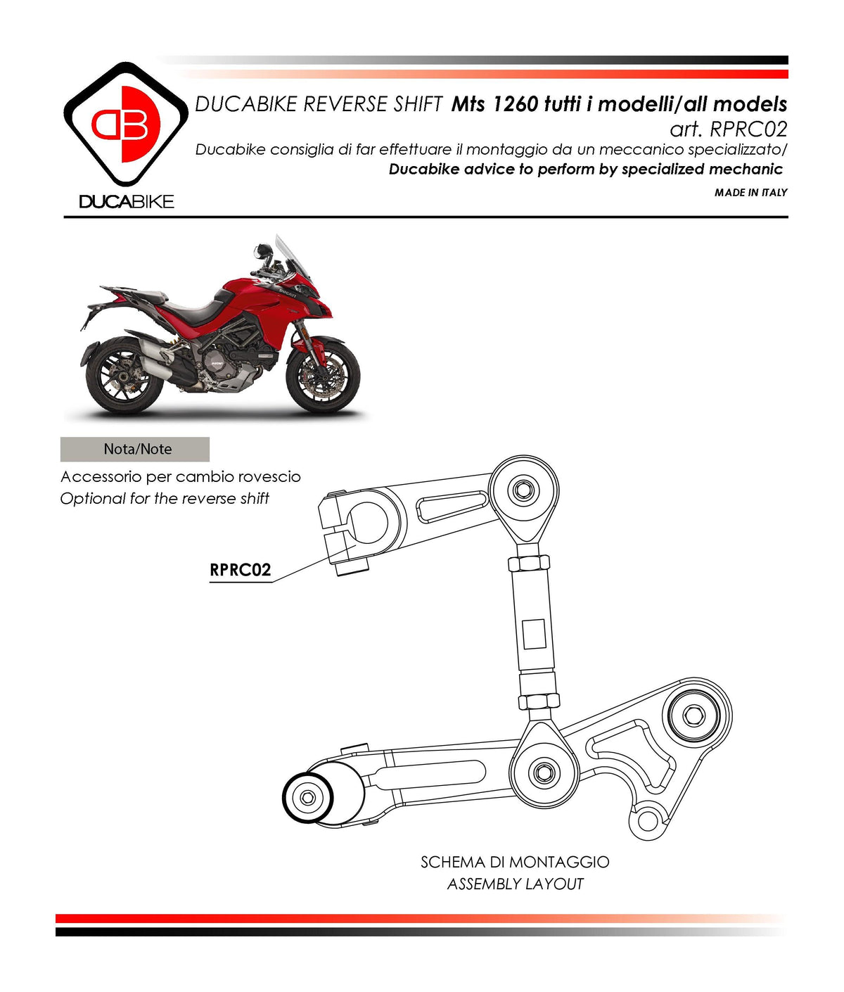 RPRC02 - REVERSE SHIFT SUPPORT MTS 1260