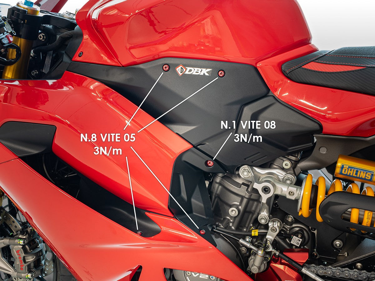 KVT109 Panigale V2 MY25 Upper Frame Screws Kit