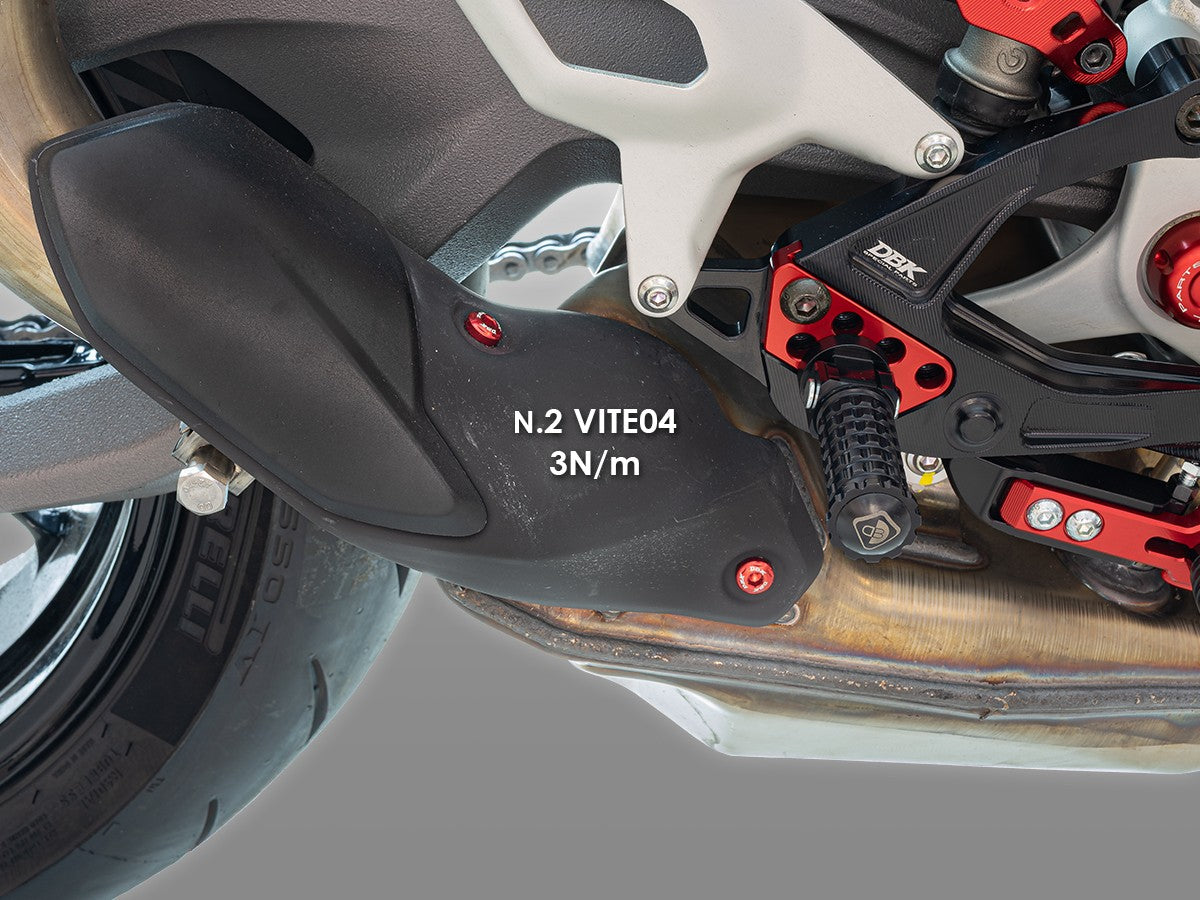 KVT113 Panigale V2 MY 2025 Lower Exhaust Cover Screws Kit