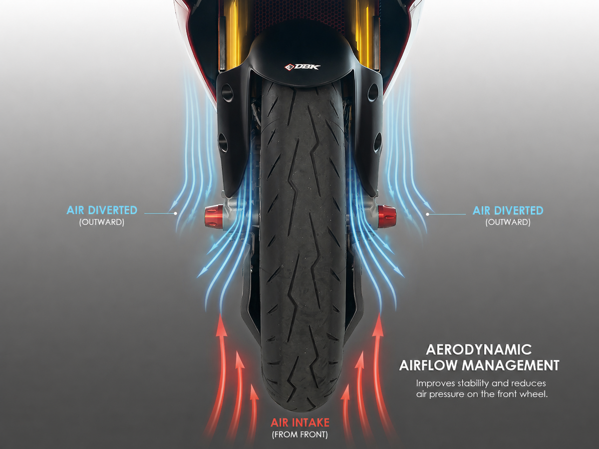 Ducabike DBK Ducati Front Aerodynamic Deflector Kit Ohlins Forks