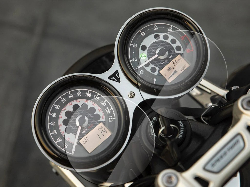 Shieldotron Triumph Bonneville T100 / T120 2016+, Speed Twin 2019+, Street Cup, Thruxton Instrument Cluster Screen Protector
